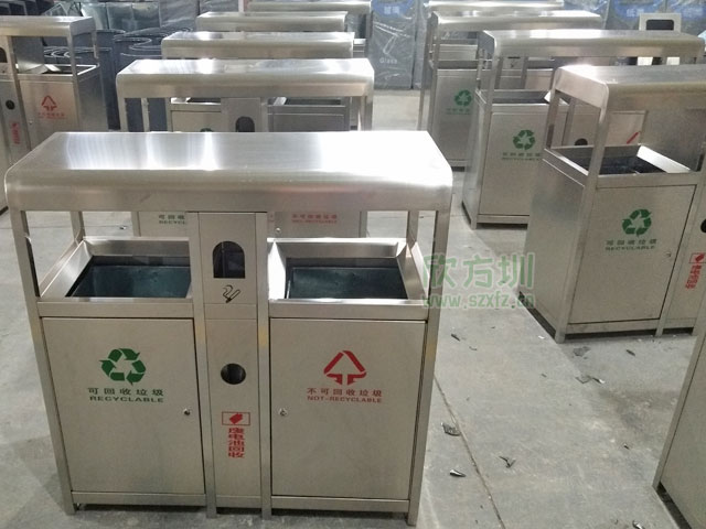 不銹鋼室內分類環(huán)保垃圾桶