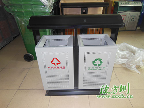 貴陽物業戶外鋼板沖孔垃圾桶，客戶的二次選擇。