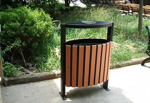 發(fā)貨廣州從化區(qū)，再獲好評的鋼木垃圾桶廠家